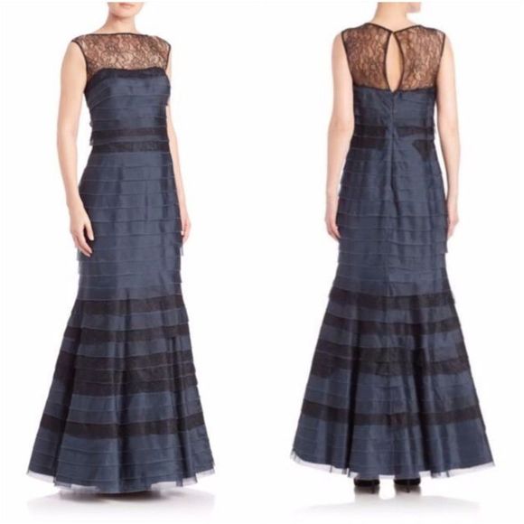 Kay Unger Dresses & Skirts - Kay UNGER Silk Organza lace Yoke Tiered